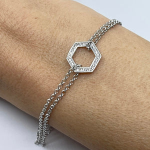 Bratara Ag 925 hexagon