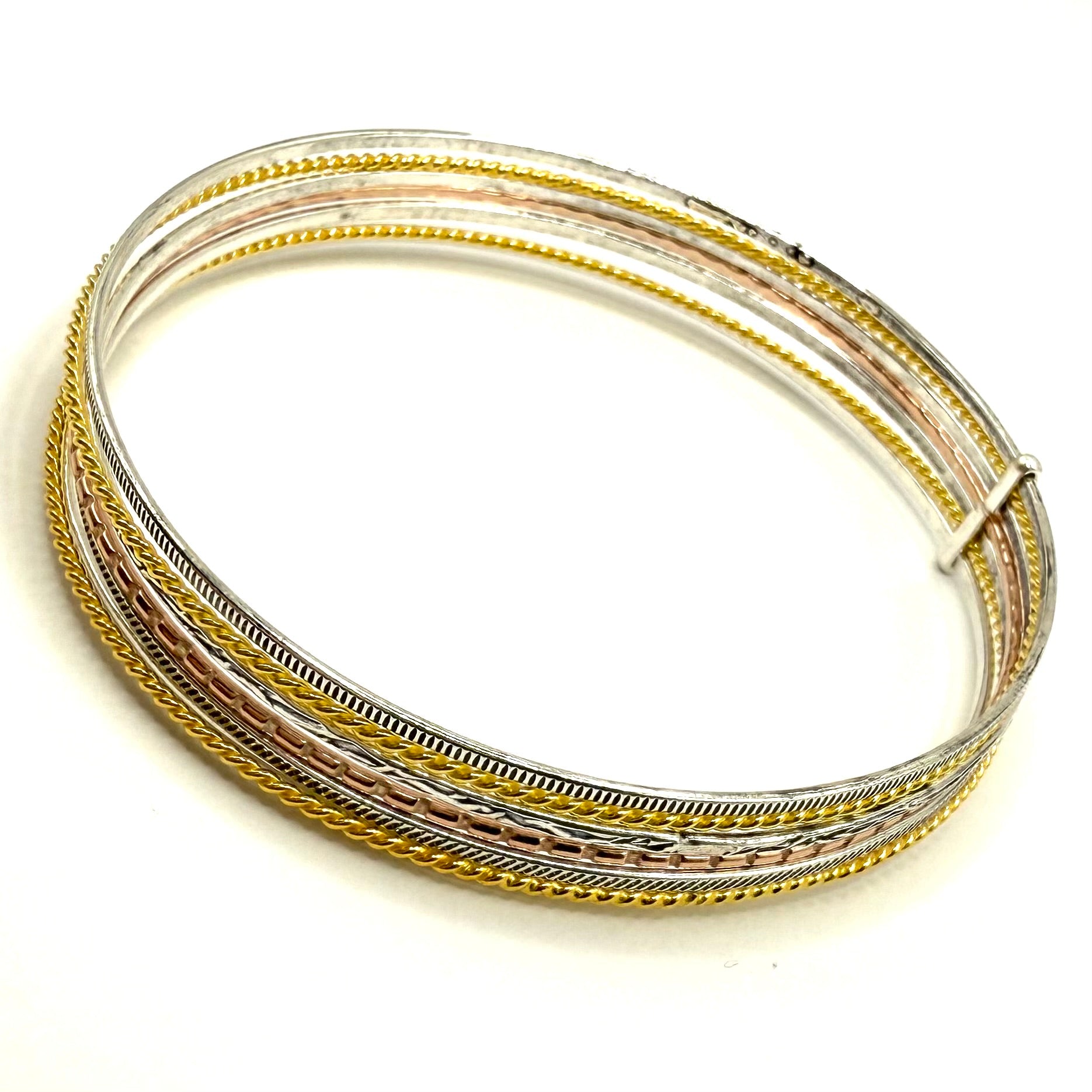 Bratara prieteniei silver-gold-rose