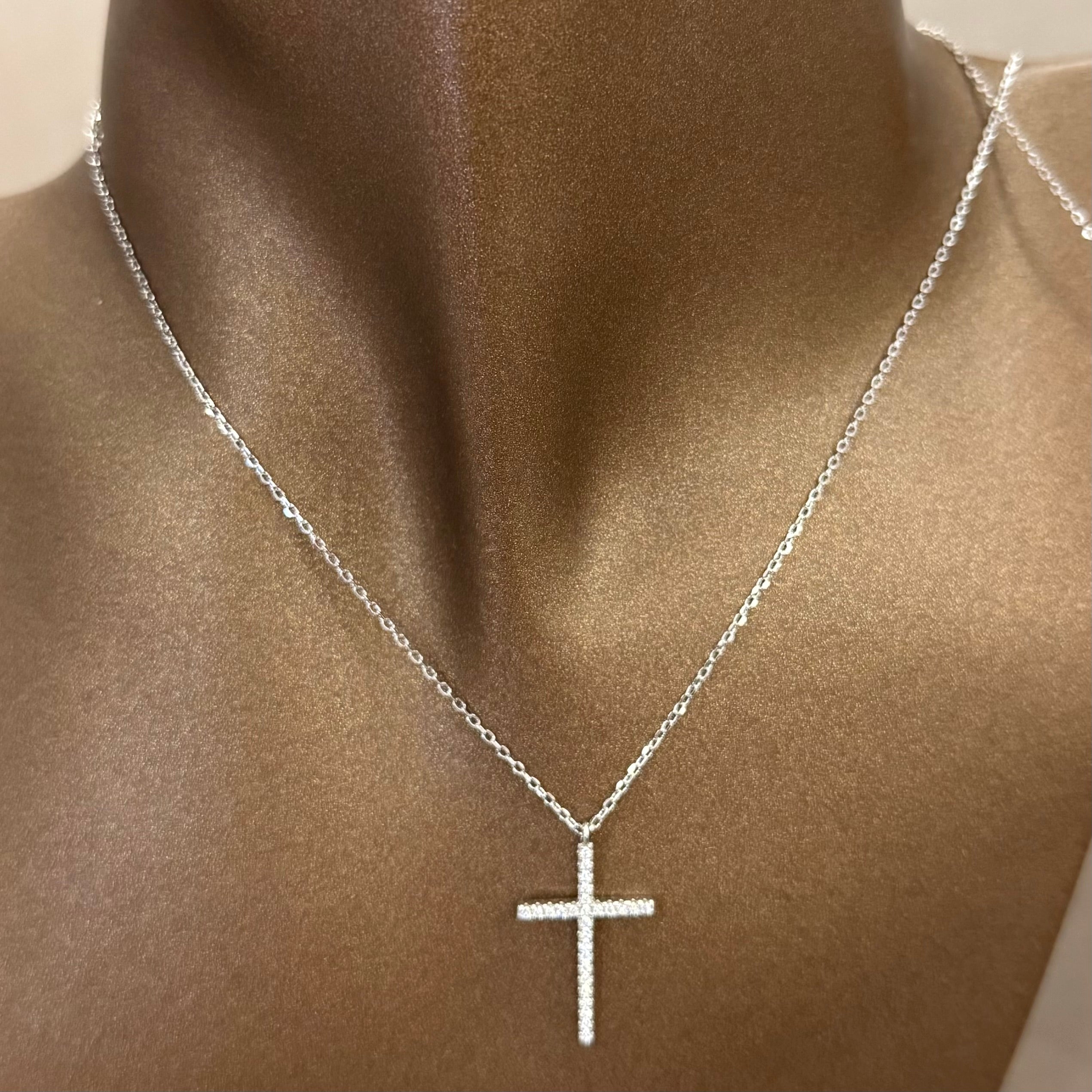 Lant cu cruce argint 925- D015 - Dinuzete