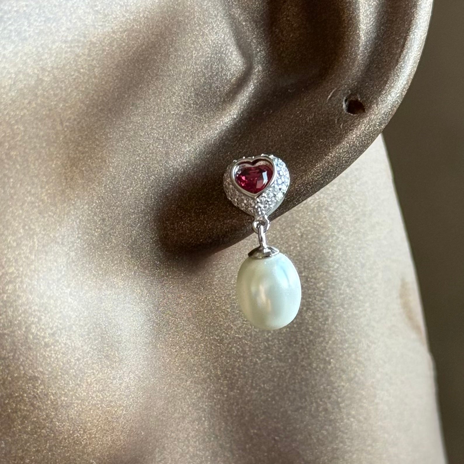 Cercei argint- perle - Dinuzete