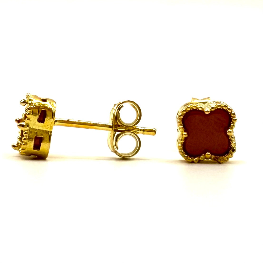 Cercei Ag gold - coral - Dinuzete