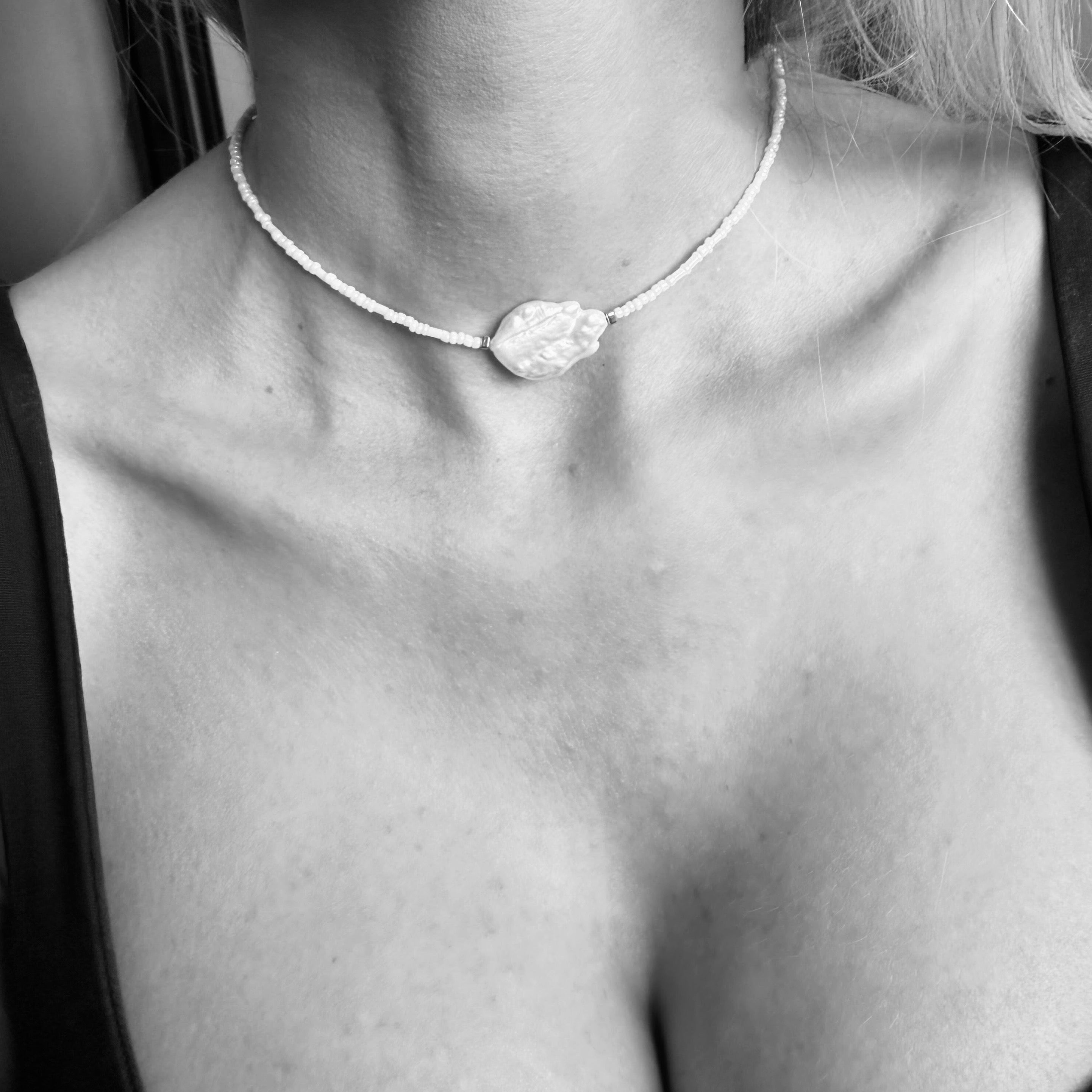 Colier minimalist perla - Dinuzete 245