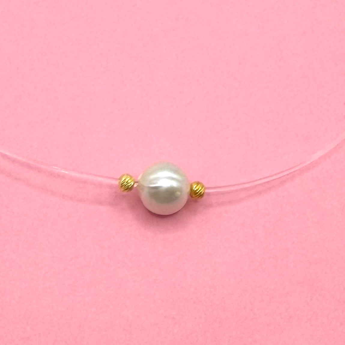 Colier minimalist perla ag gold - D 031