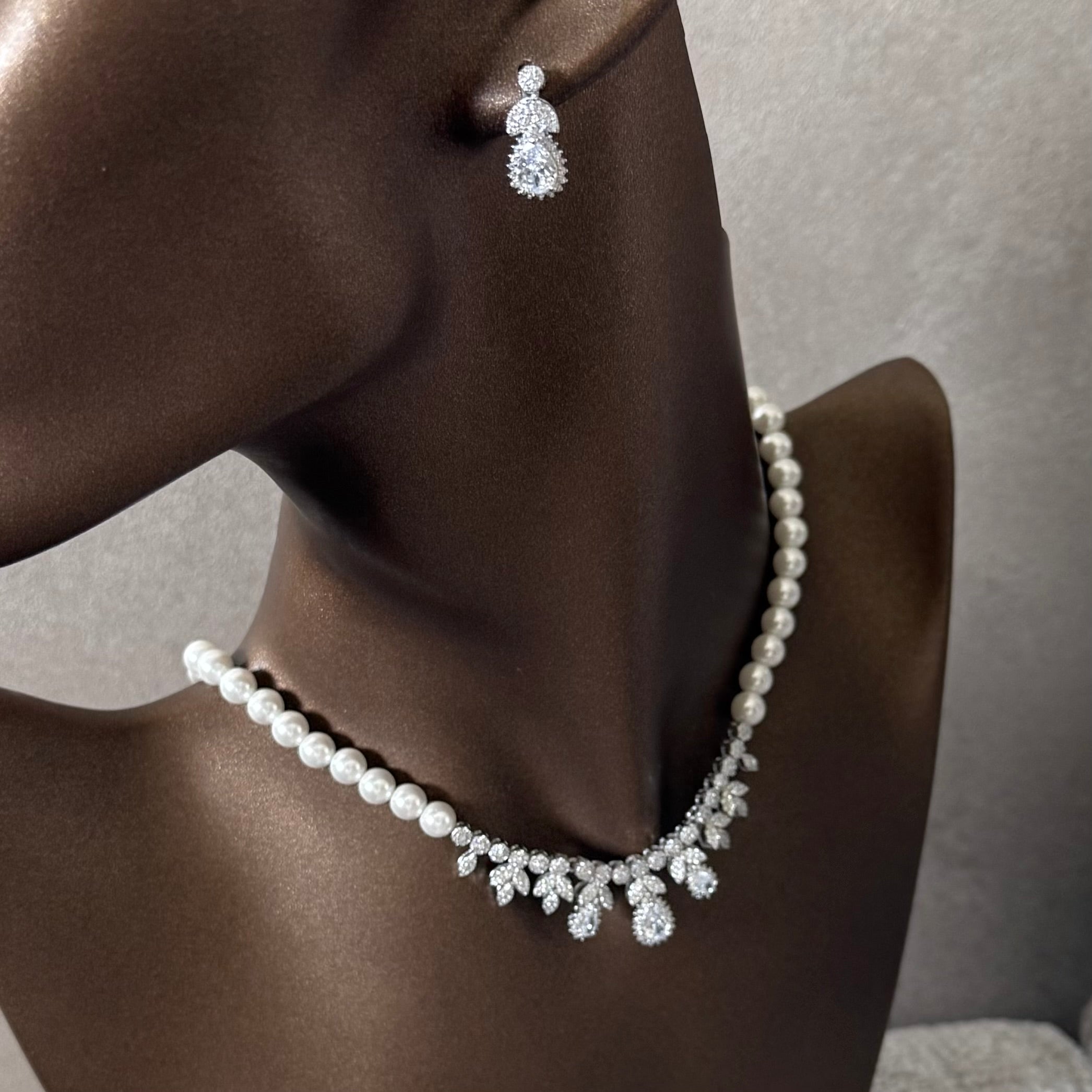 Set elegant perle Ag 925 - Dinuzete