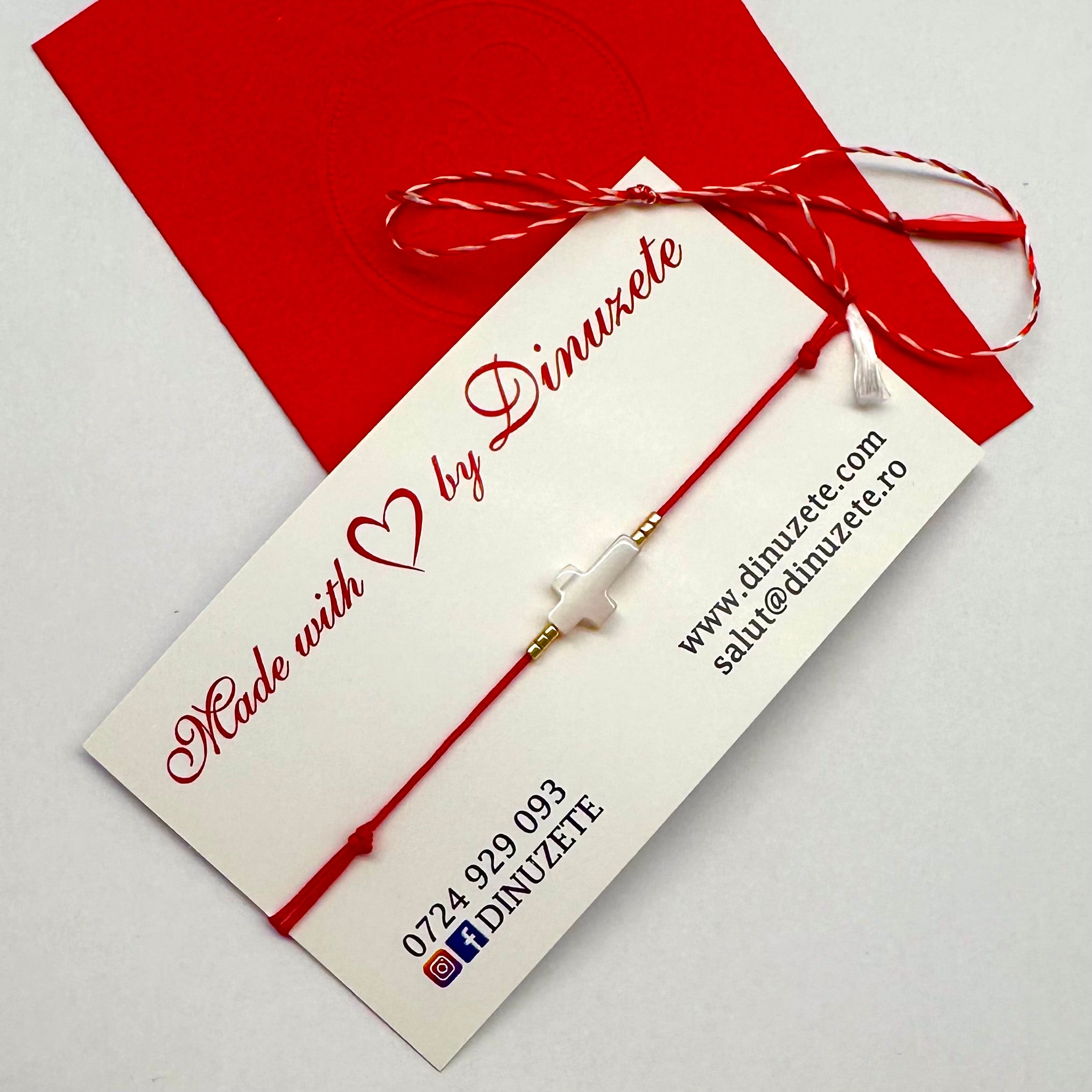 Brățară martisor cruce sidef - Dinuzete