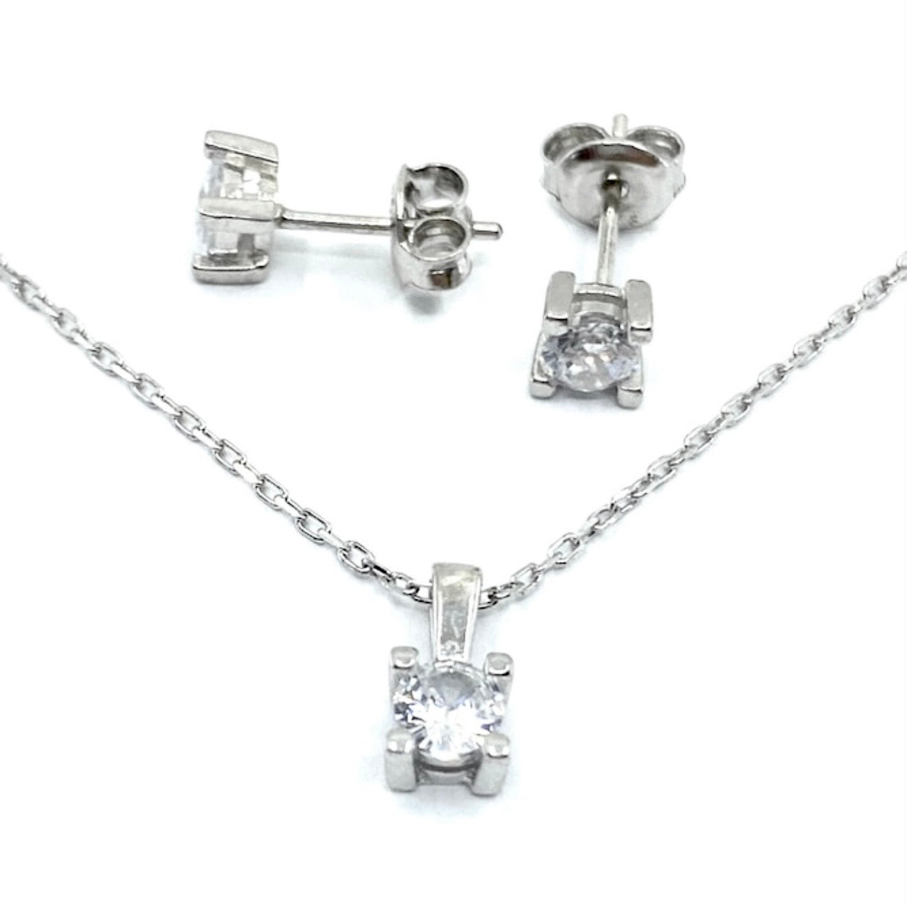 Set argint cu zirconiu - D173
