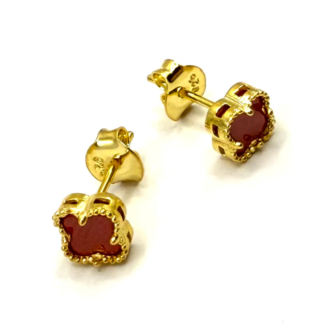 Cercei Ag gold - coral - Dinuzete