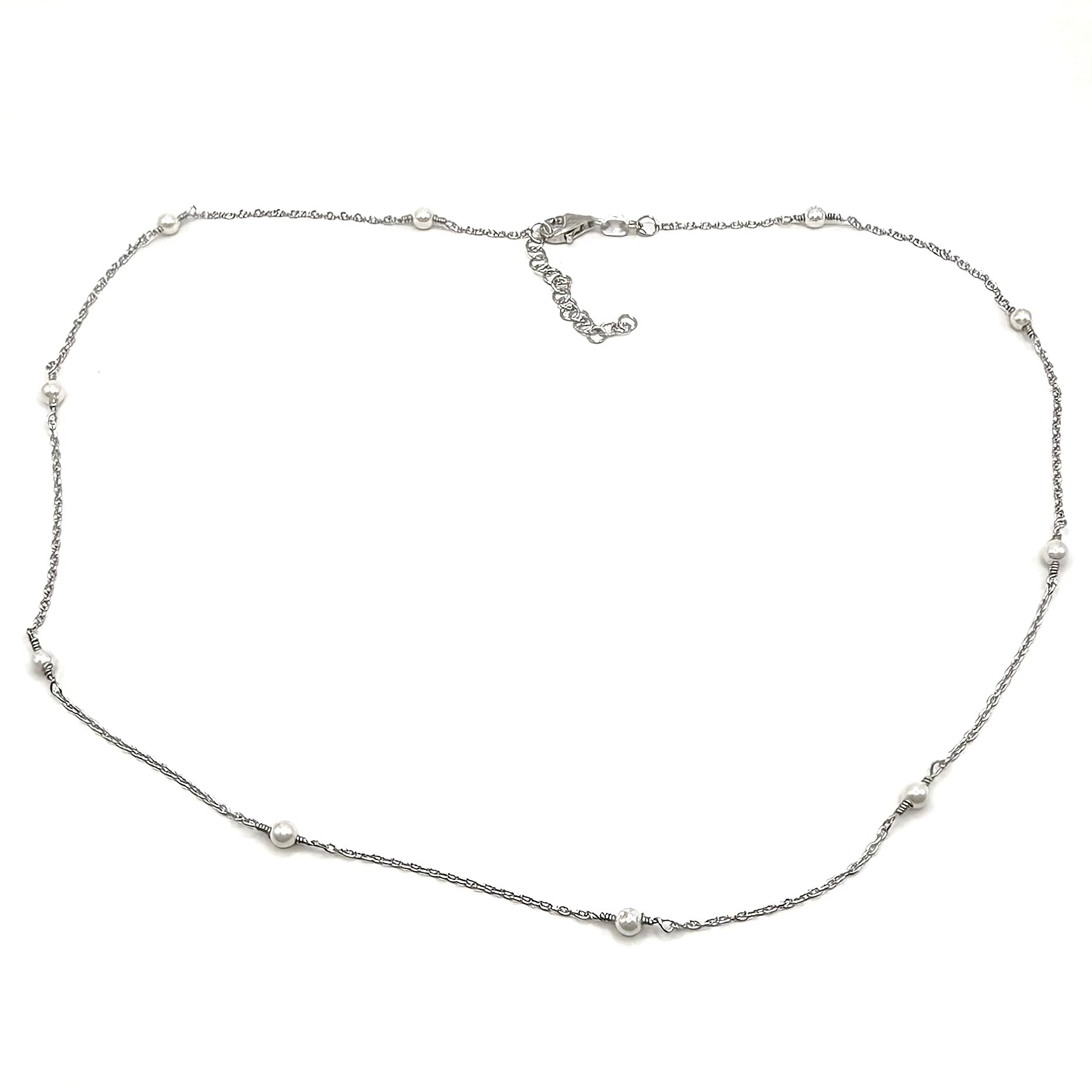 Colier din argint cu perlute- D211 - Dinuzete