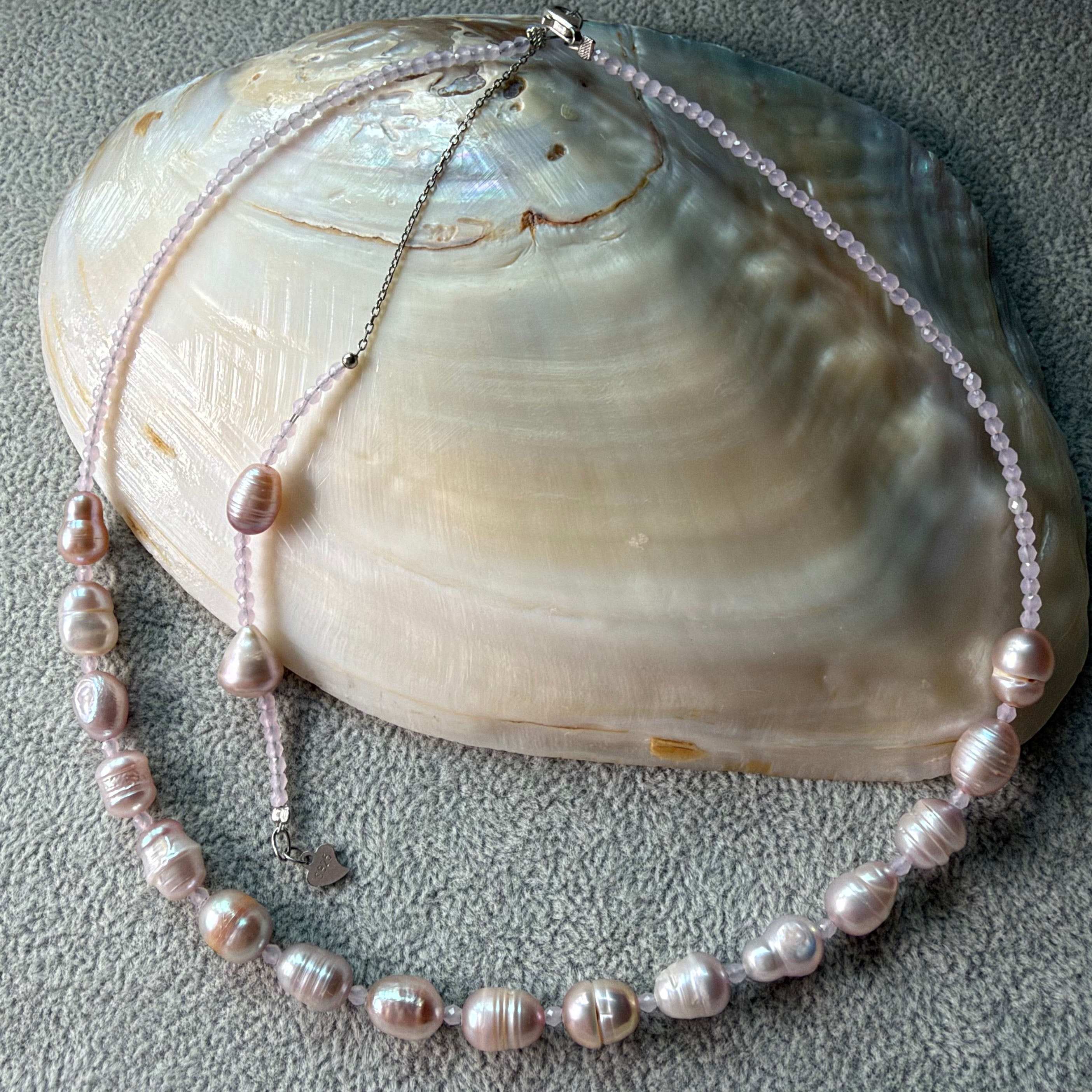 Colier perle roz- Dinuzete 236