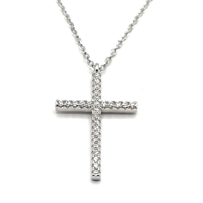 Lant cu cruce argint 925- D015