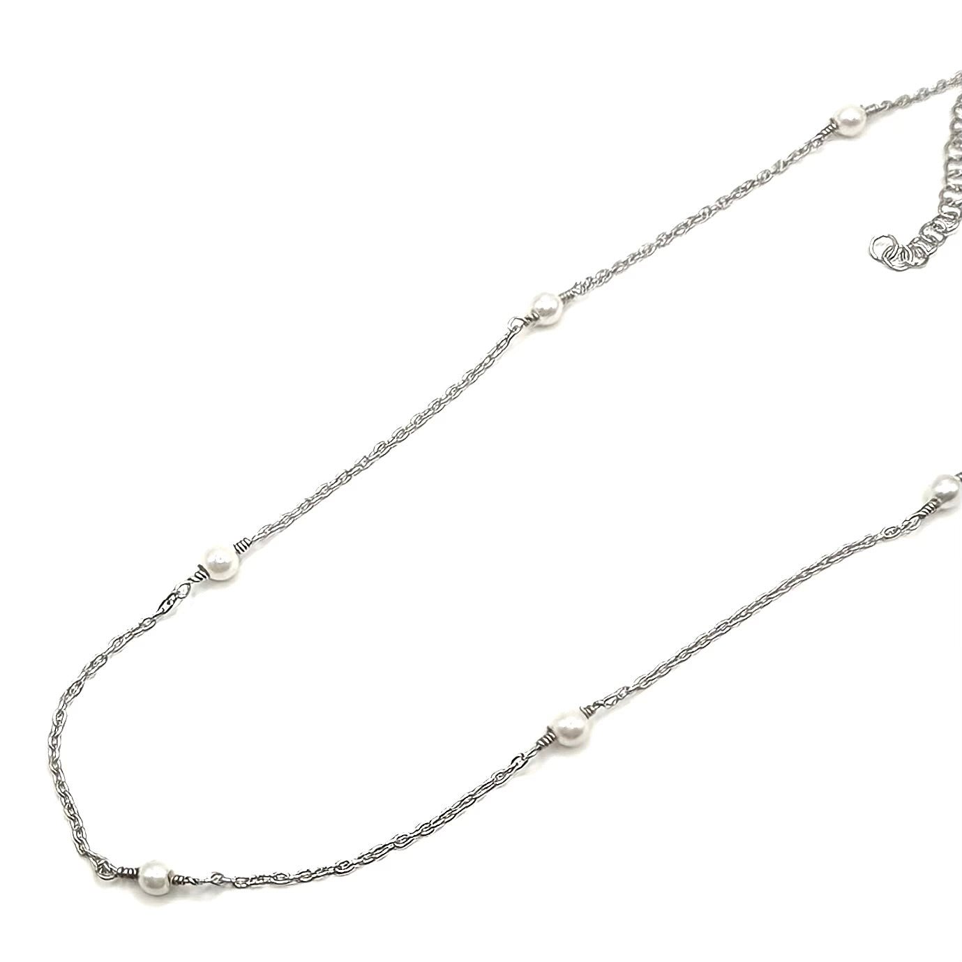 Colier din argint cu perlute- D211