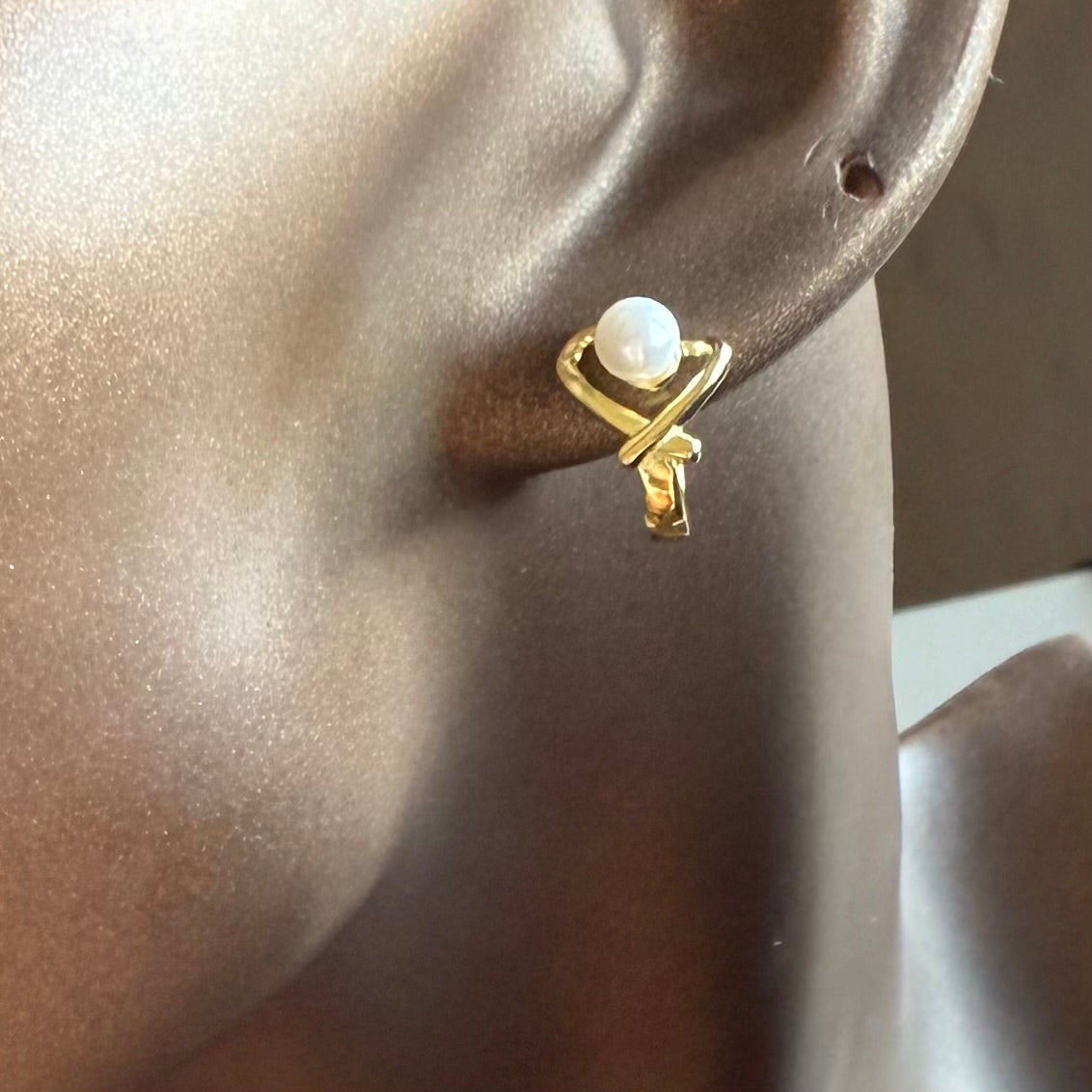 Cercei Ag gold- perle - Dinuzete