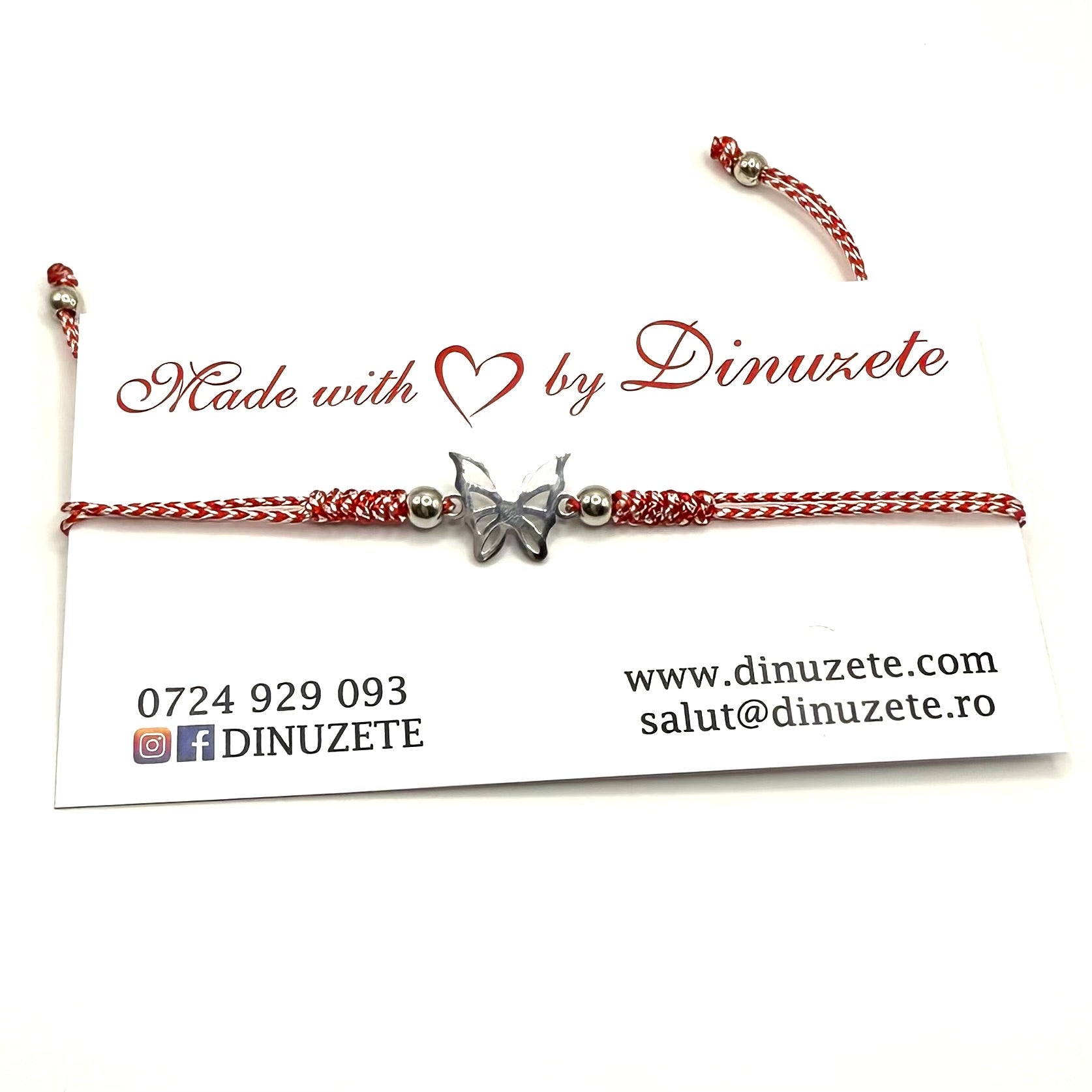 Brățară mărțișor fluturaș D148 - Dinuzete