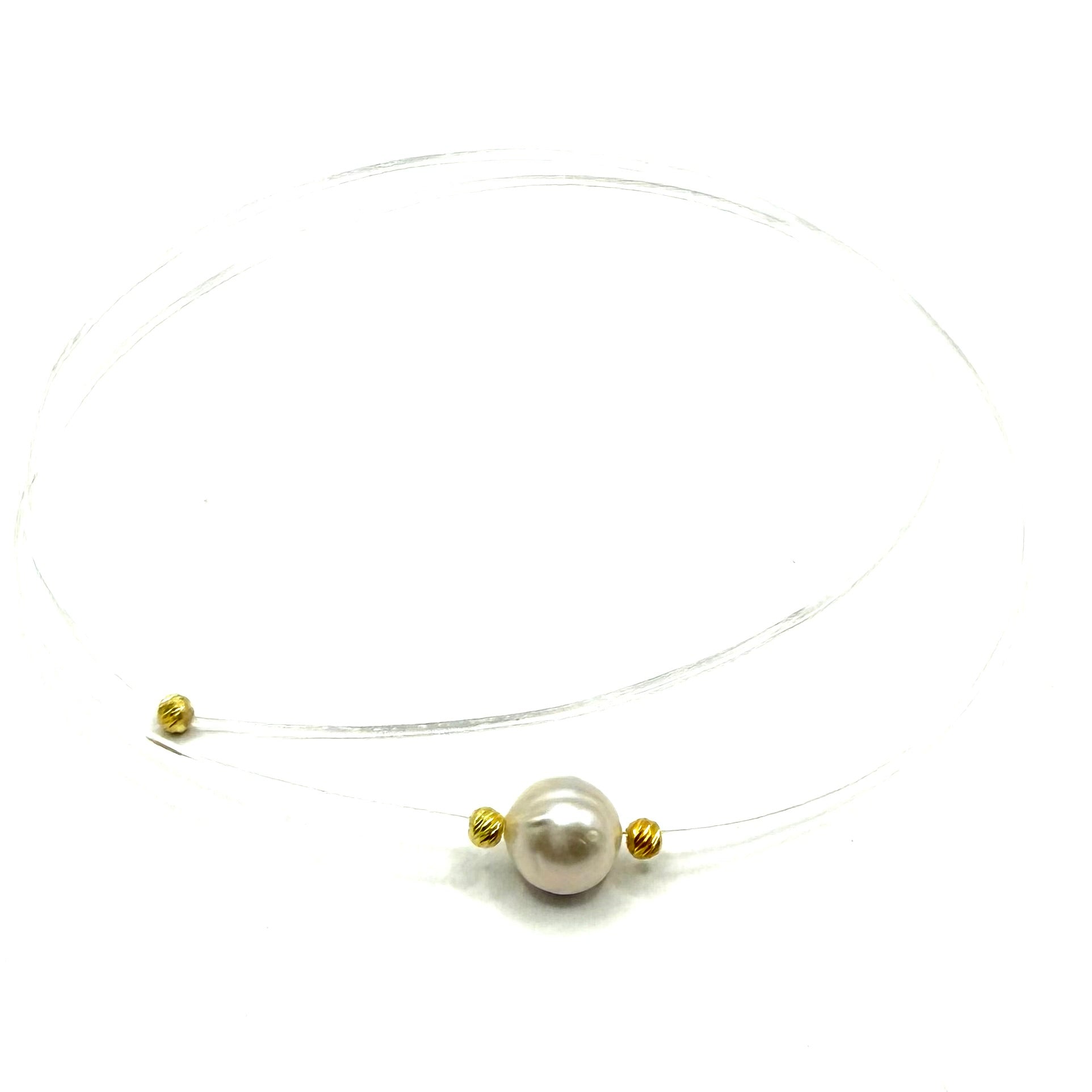 Colier minimalist perla ag gold - D 031