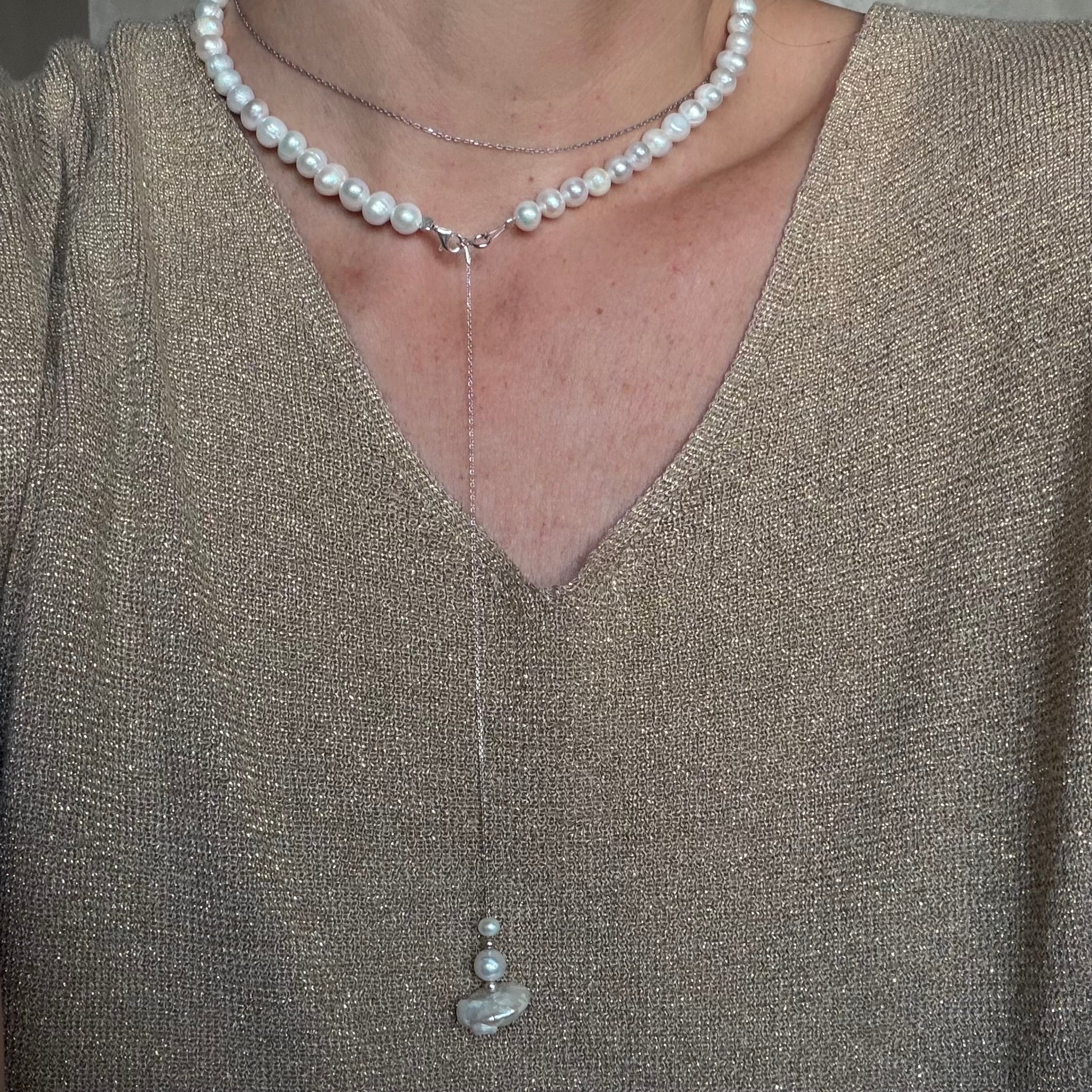 Colier perle D196