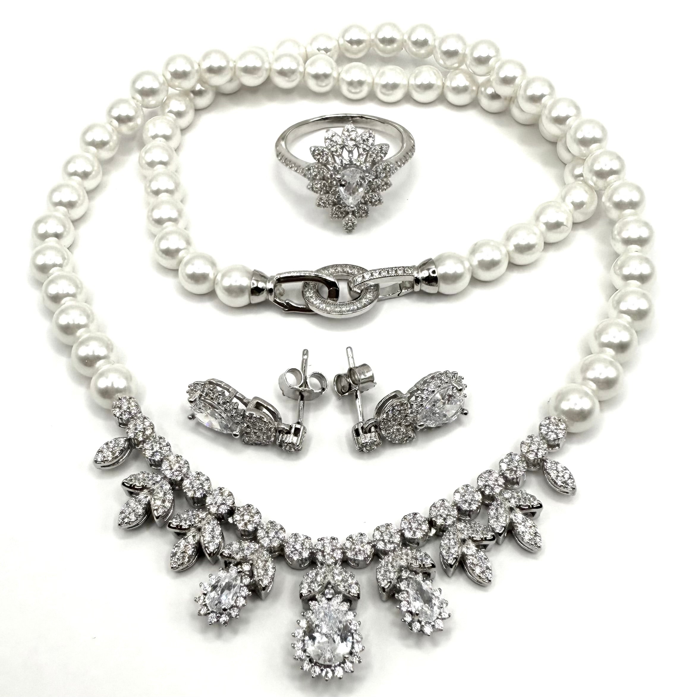 Set elegant perle Ag 925