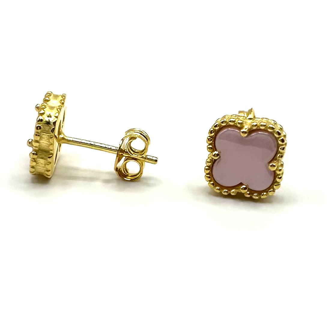 Cercei ag aur cu roz