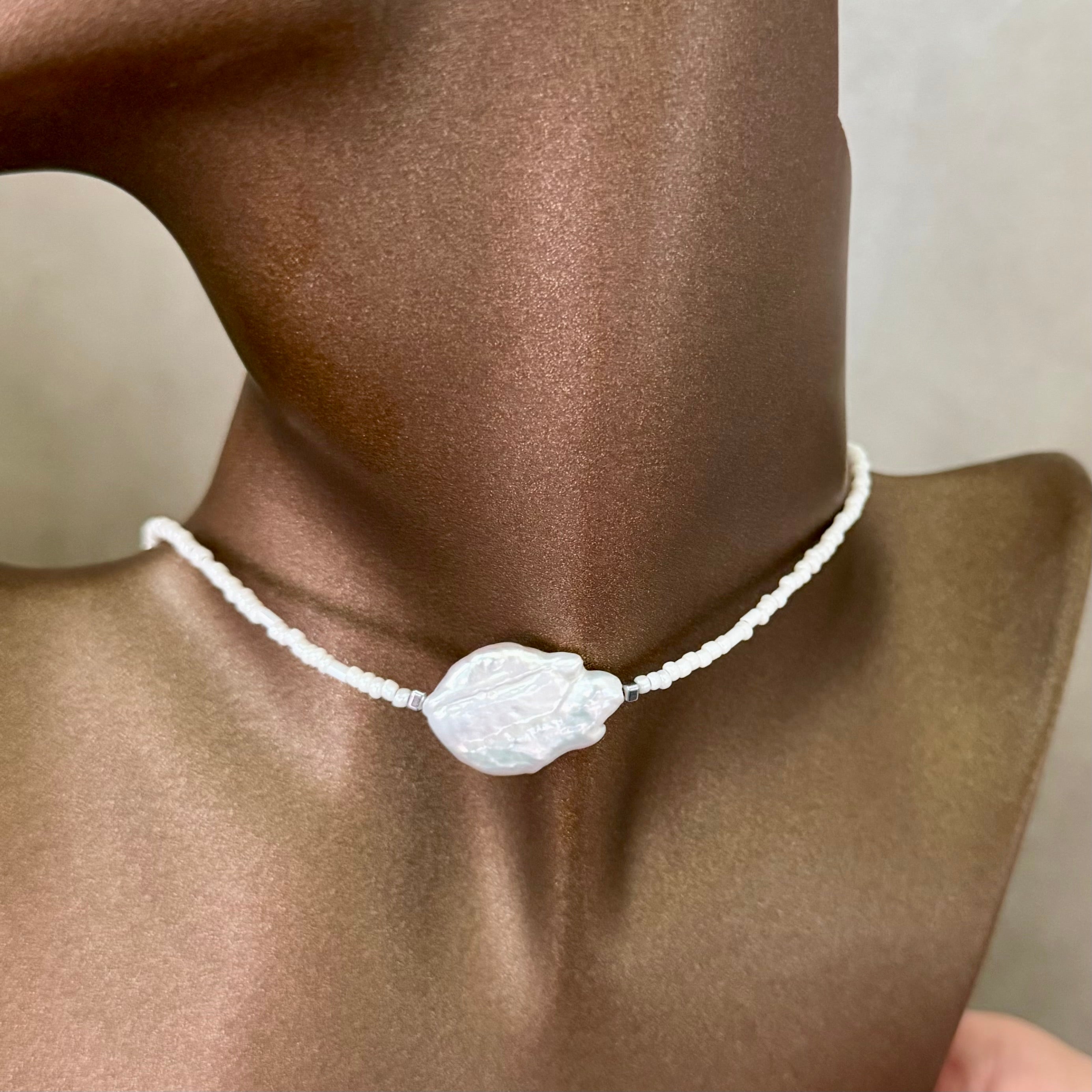 Colier minimalist perla - Dinuzete 245
