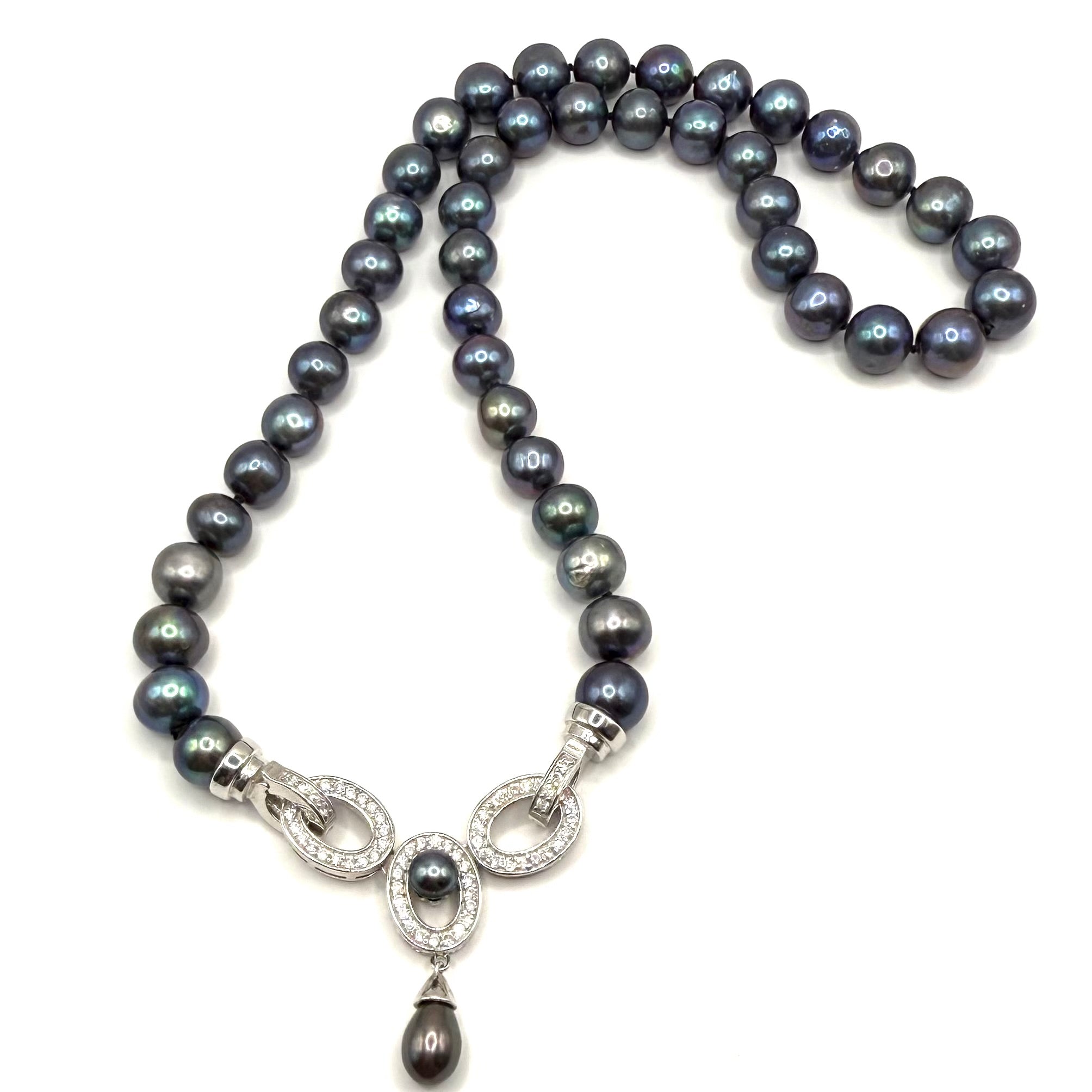 Colier perle negre - D 282