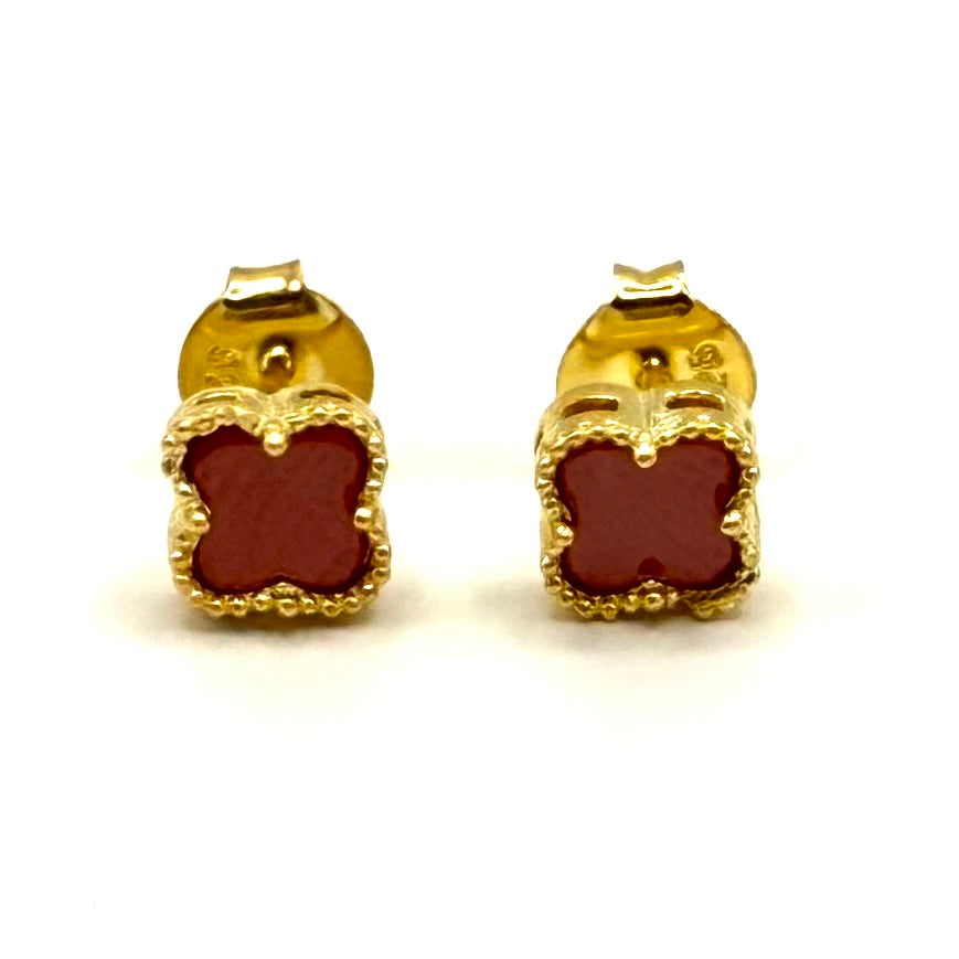 Cercei Ag aur - coral