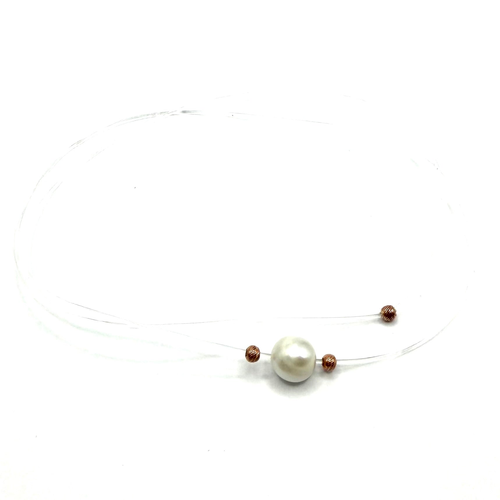 Colier minimalist perla rose - D 114