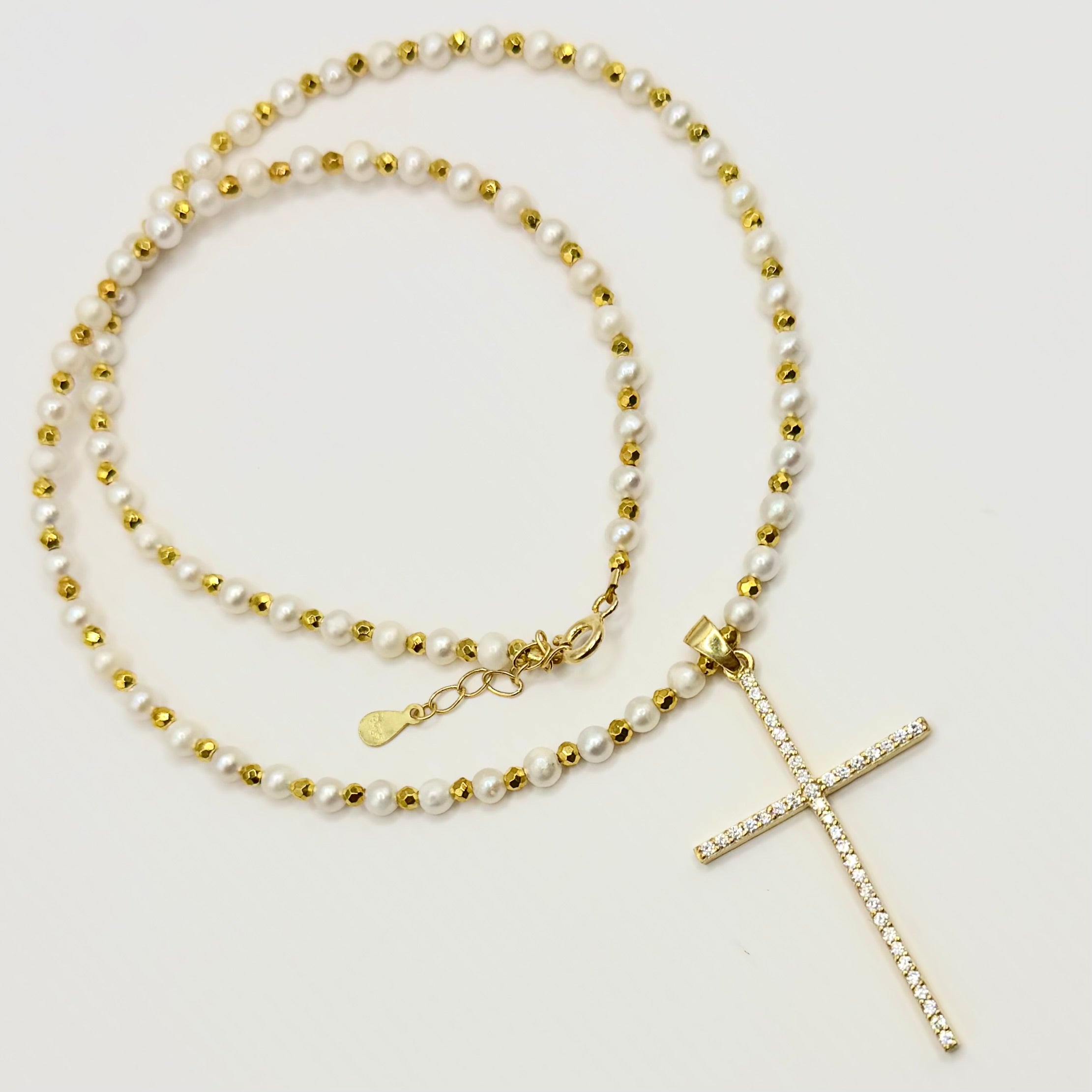 Colier cruce auriu Dinuzete 254