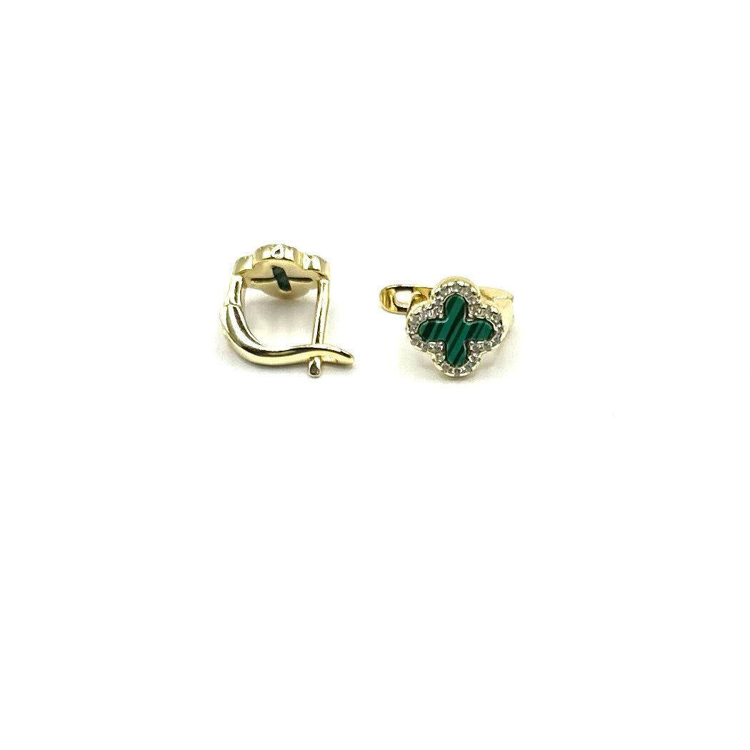 Cercei ag gold - verde - Dinuzete