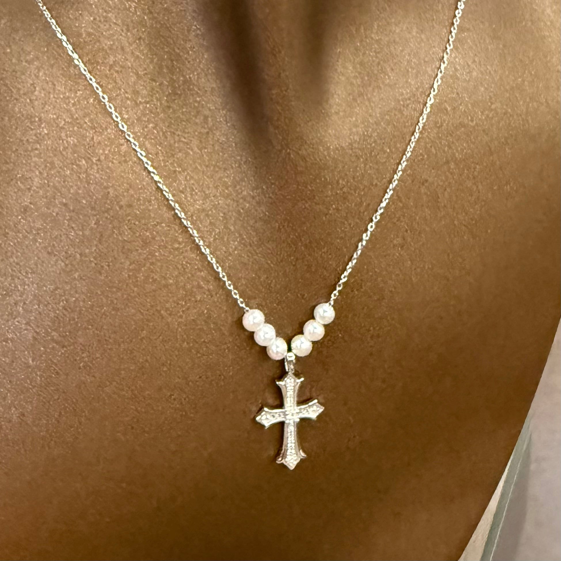 Colier din argint 925 cu perle - D047 - Dinuzete