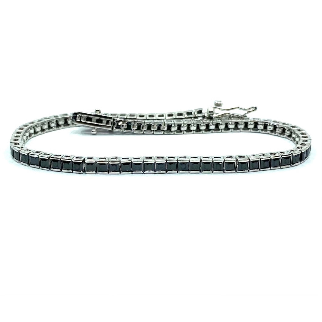 Bratara tennis CZ negru