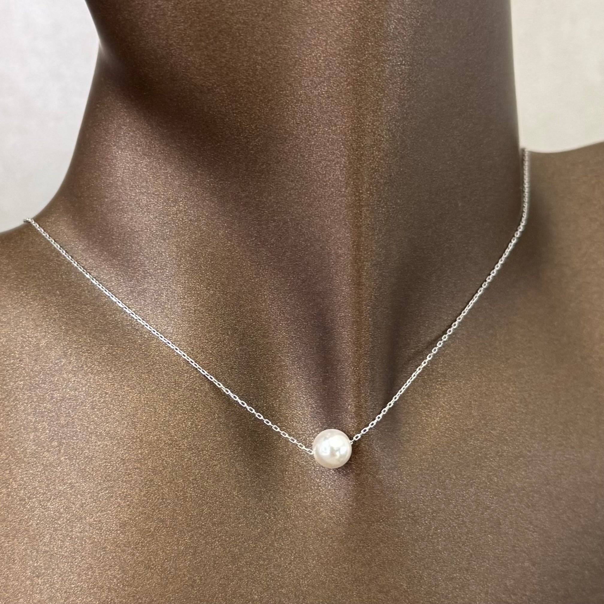 Colier minimalist perla Ag 925 - Dinuzete