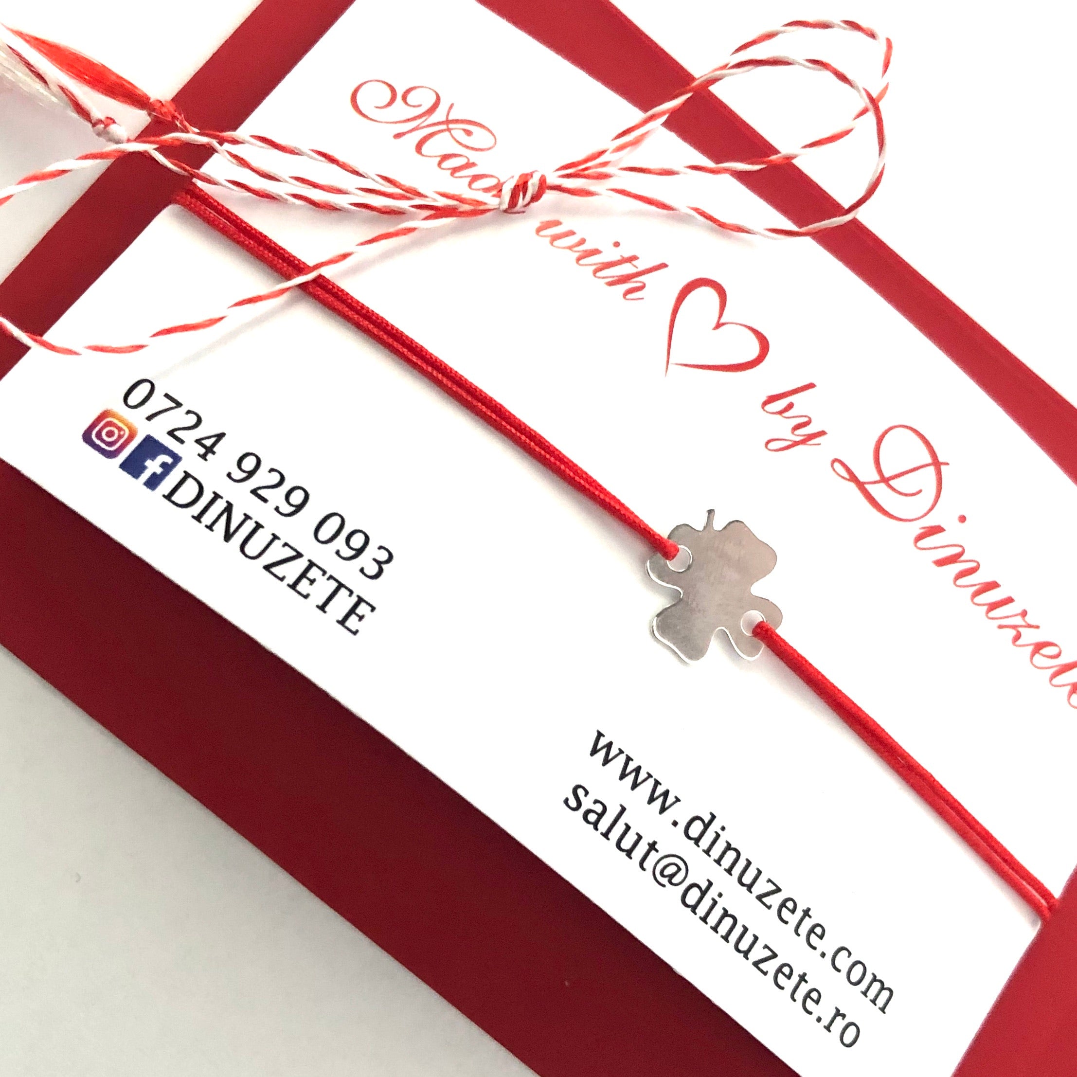 Bratara Martisor cu trifoi din argint 925 - Dinuzete