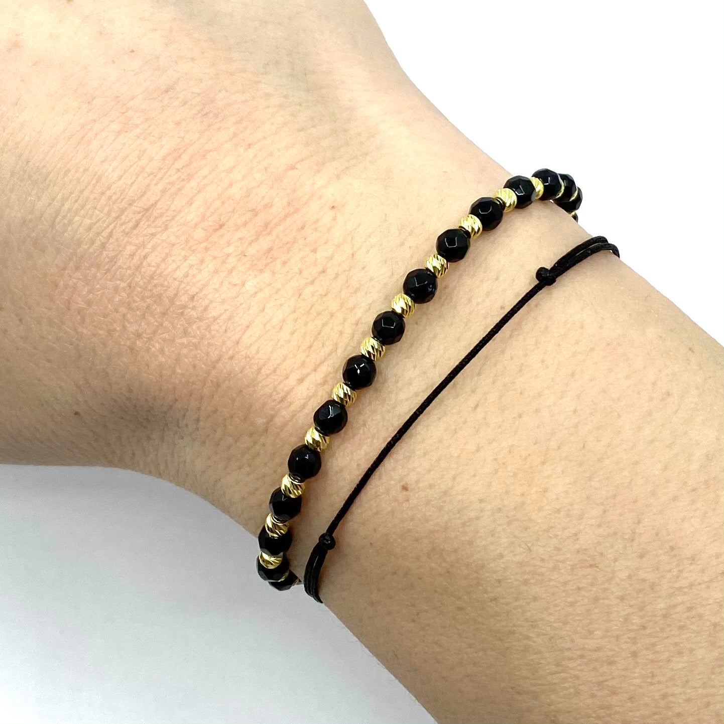 Bratara unisex Dinuzete - reglabila negru/auriu - Dinuzete