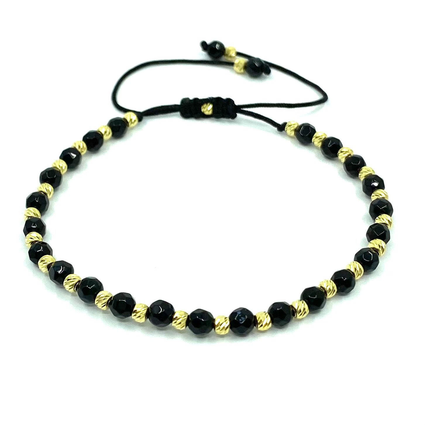 Bratara unisex Dinuzete - reglabila negru/auriu - Dinuzete