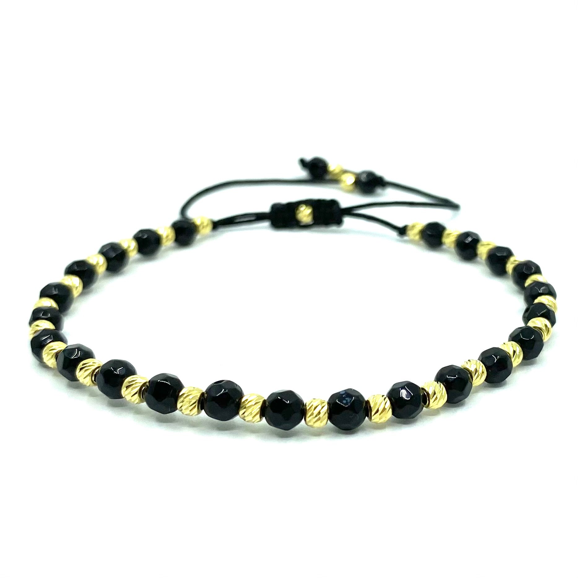 Bratara unisex Dinuzete - reglabila negru/auriu - Dinuzete