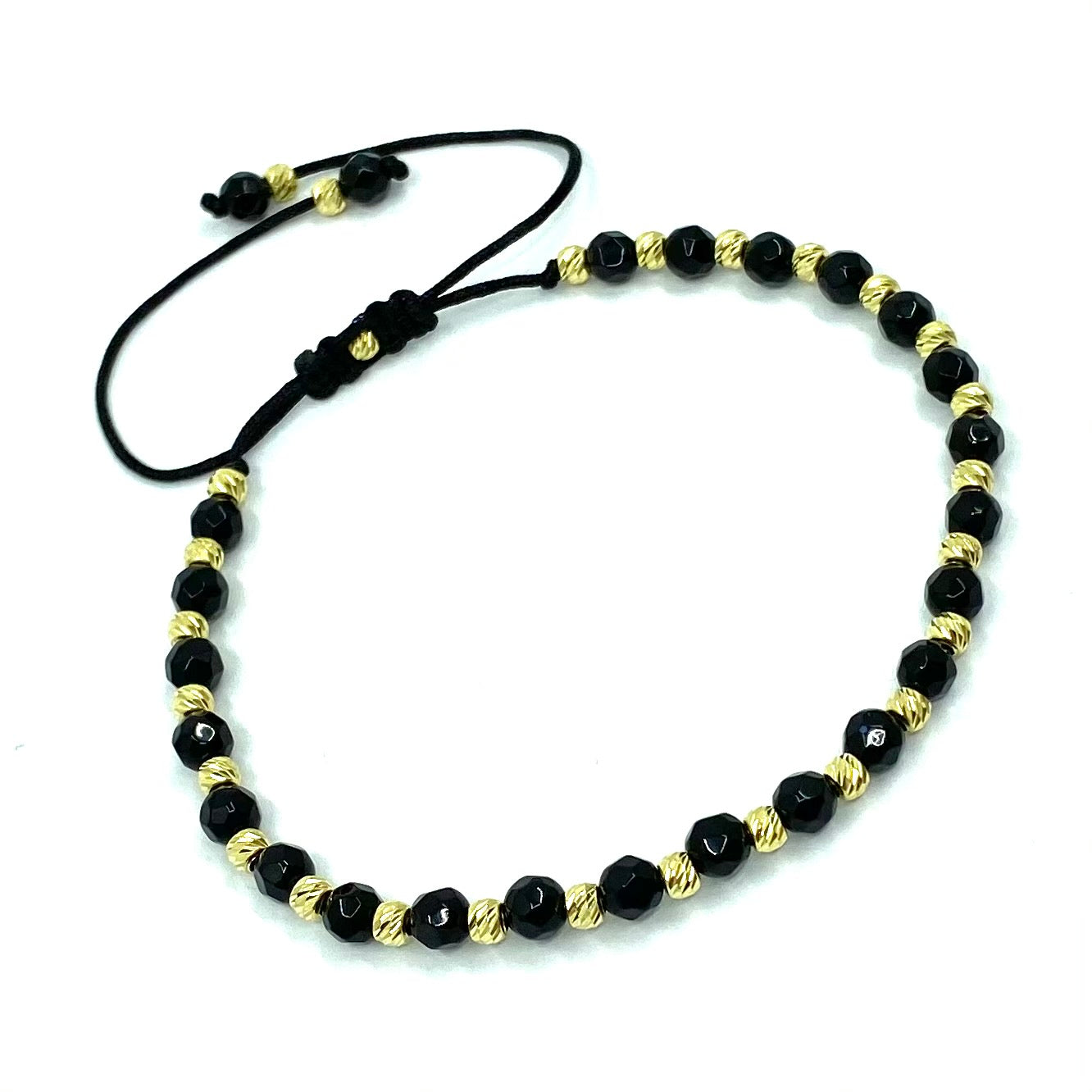 Bratara unisex Dinuzete - reglabila negru/auriu