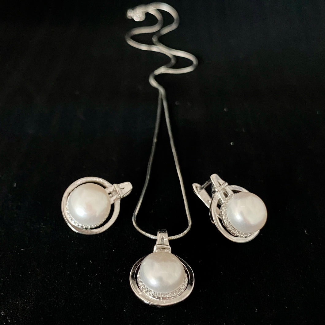 Set din argint cu perle - Dinuzete